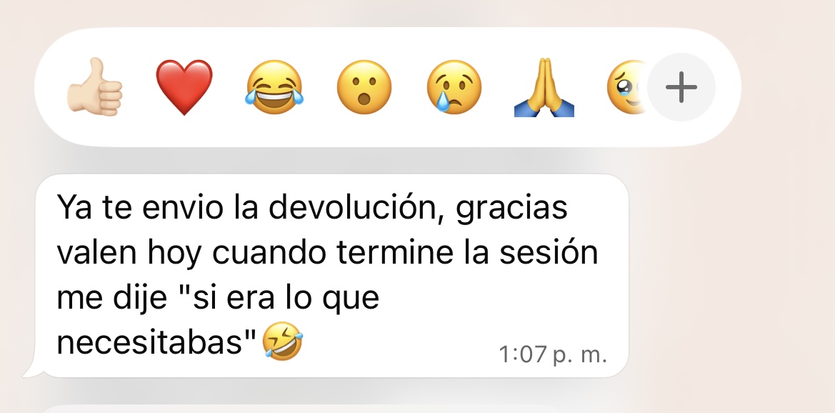 Testimonio de cliente de Valentina Tello