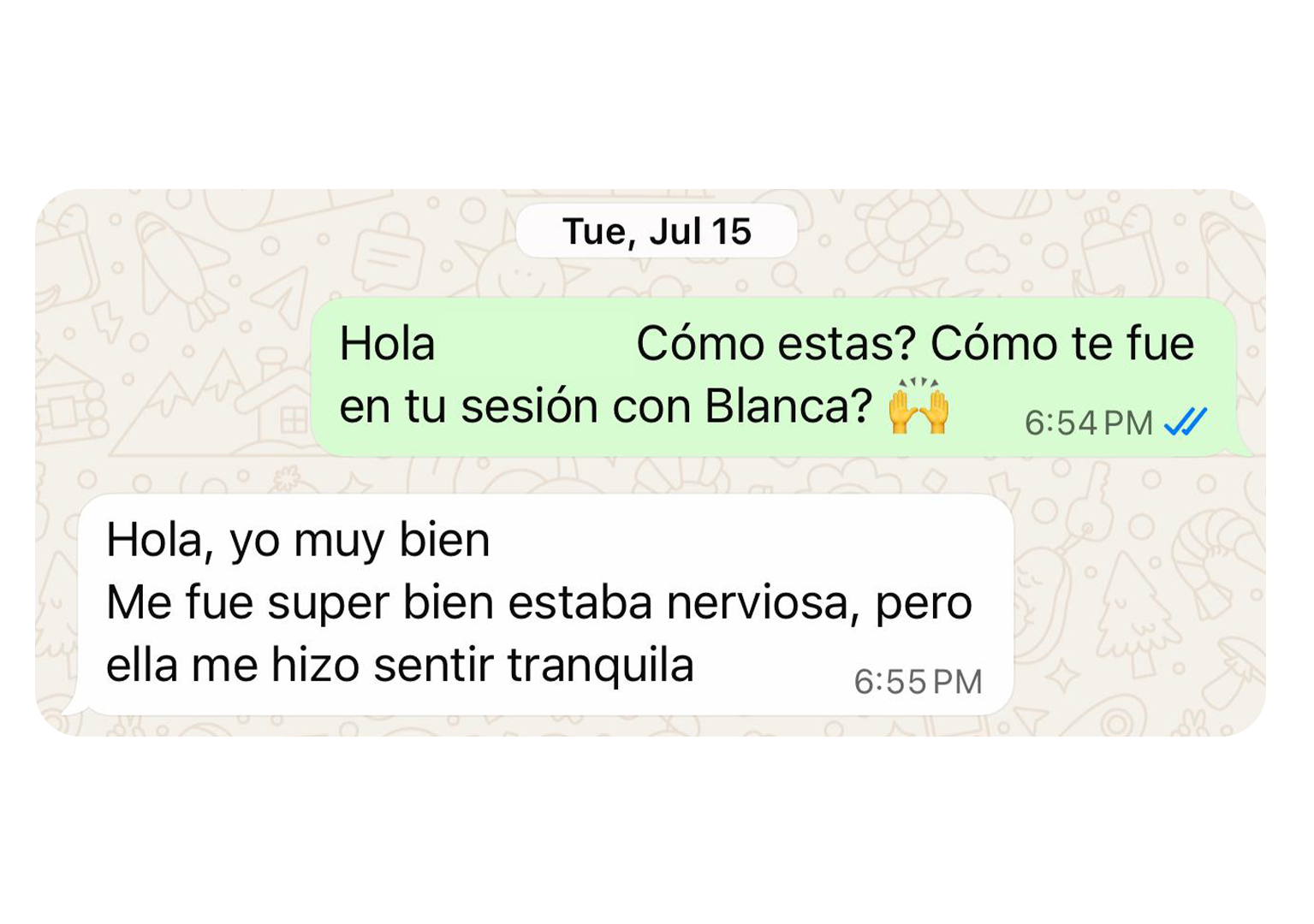 Testimonio real - Blanca