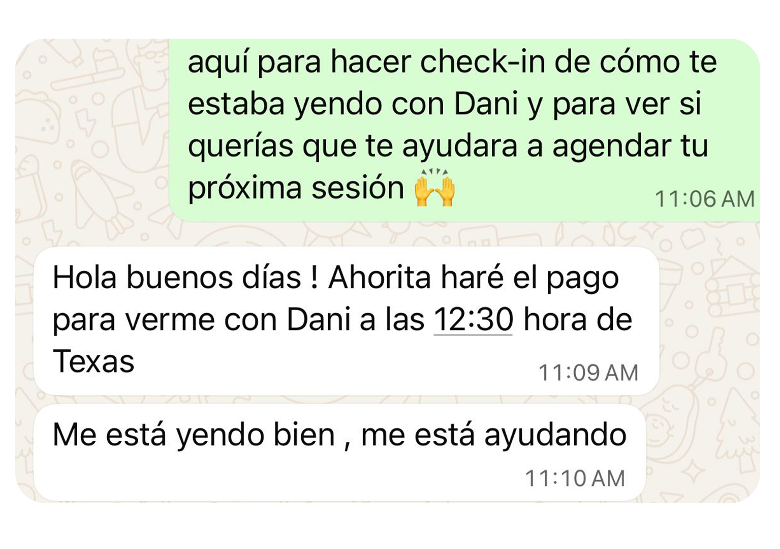 Testimonio real - sesión con Dani