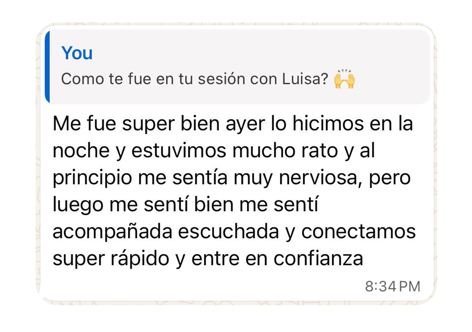 Testimonio real - Luisa