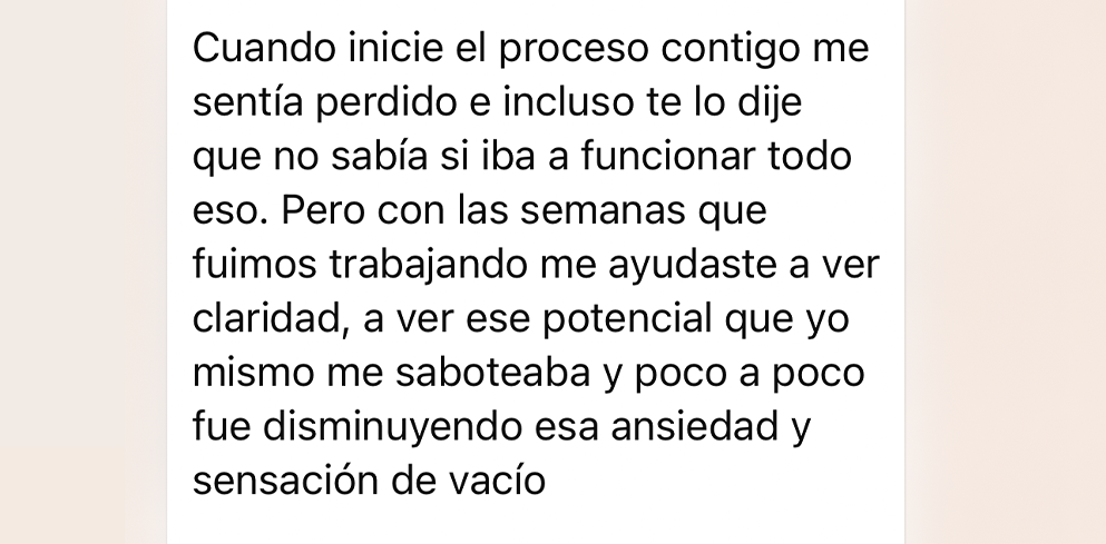 Testimonio real - Valentina proceso